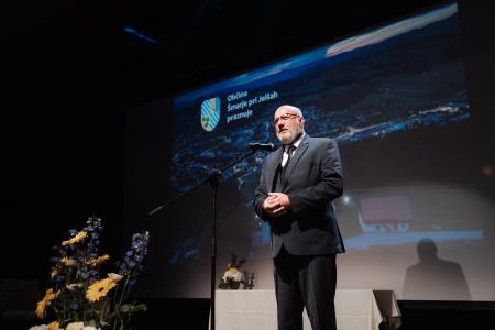 Slavnostna seja. Franjo Debelak, župan Občine Bistrica ob Sotli. 